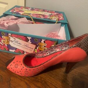 Poetic License Coral Cut-Out Heels